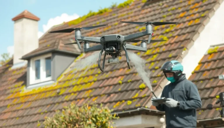 Prix d&rsquo;un démoussage de toiture par drone : guide complet 2024
