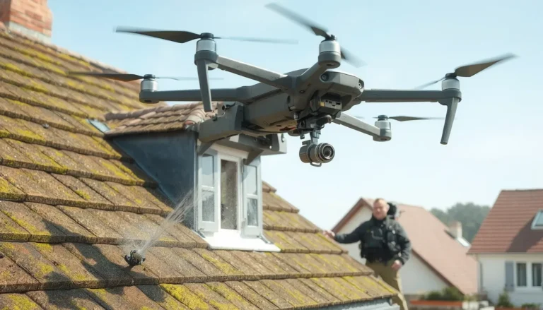Nettoyage de toiture par drone : prix, avantages et déroulement
