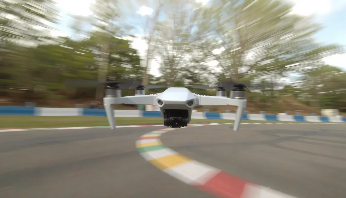 vitesse drone de course
